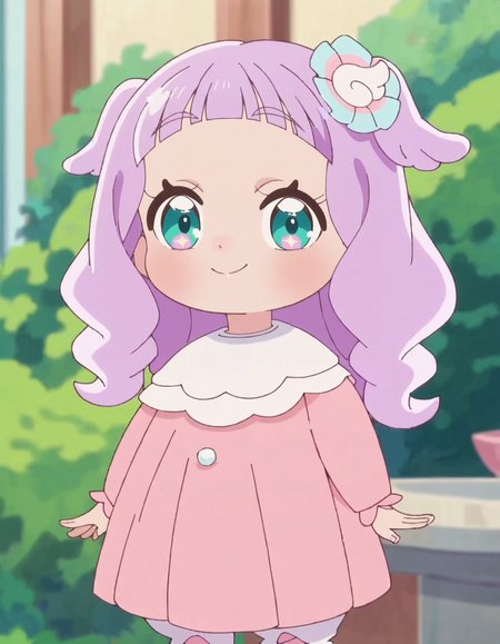 score_9, score_8_up, score_7_up, anime screencap, solo,1girl,ellee-chan,  smile, dress,pink dress, looking at viewer, hair ornament,long sleeves,cowboy shot<lora:ellee-chan:0.8>