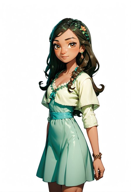 <lora:Ads_Only_Version:1> 5l33z3vert <lora:princess_rc_pony_v2:1> Isabela Madrigal simple background,, ((score_9), score_8_up, score_7_up),score_6_up,score_4_up,score_5_up