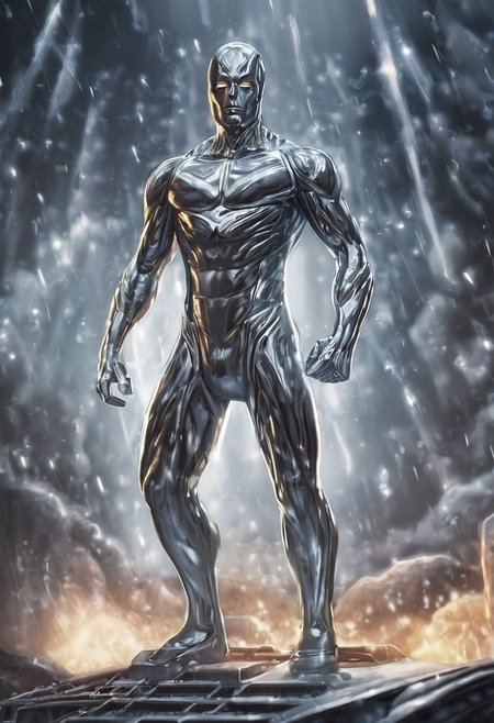 Silver Surfer from the DC comic book