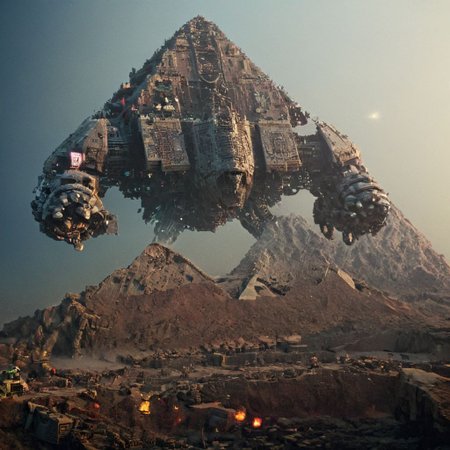 (pastel neon niji colors, terraforming mecha-Pyramid Like drdnght machine hovering above planet earth 20000 bc), 
atmospheric haze, Film grain, cinematic film still, highly detailed, high budget, cinemascope, moody, epic, OverallDetail, gorgeous, 2000s vintage RAW photo, photorealistic, candid camera, color graded cinematic, eye catchlights, atmospheric lighting, skin pores, imperfections, natural, shallow dof,
extremely detailed, drdnght machine, Temple Ruin, industrialbuilding, spstation,