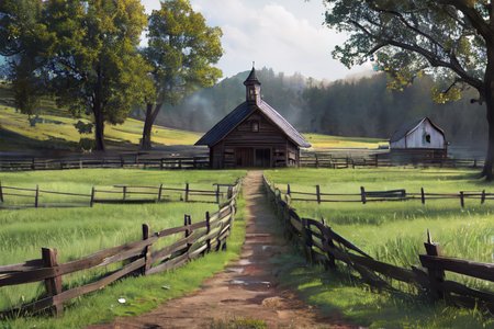 (otherworldly), highly insanely detailed, masterpiece, top quality, best quality, highres, 4k, 8k, RAW photo, (very aesthetic, beautiful and aesthetic), farm, fields, barn, fence, fantfa, <lora:FantasyFarm-10:0.6>, 
1girl, 
(classic black hair ), 
(pink background),âââ