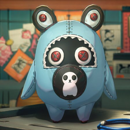 <lora:XL_bangboo_(zenless_zone_zero) (pony):1>,1other,doll,stuffed toy,no humans,solo,standing,, score_9,score_8_up,score_7_up, source_anime,