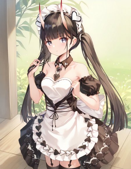 <lora:Noshiro_XL_pony_v1:1>1girl, noshiro \(azur lane\),maid,, BREAK score_9, score_8_up, score_7_up, BREAK source_anime, rating_explicit, best quality, masterpiece, uncensored,<lora:sdxl_lightning_4step_lora:1>(clear eyes:1.2),clear art,zPDXLpg