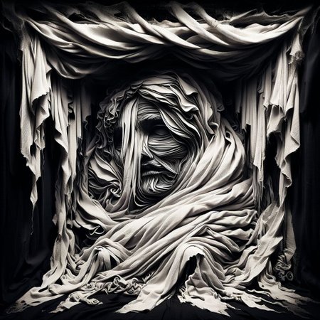 abstract , surreal, line art, luminescent, shadowy, negative space, prints, layers, complex motifs, shadowy linen, dark, deepness feeling, perspective, mixed media, collage, dadaïsm, excessivism, pop-art, street-art, line-art, stardeaf-splashpunk, syonbenyokocho, street, japan