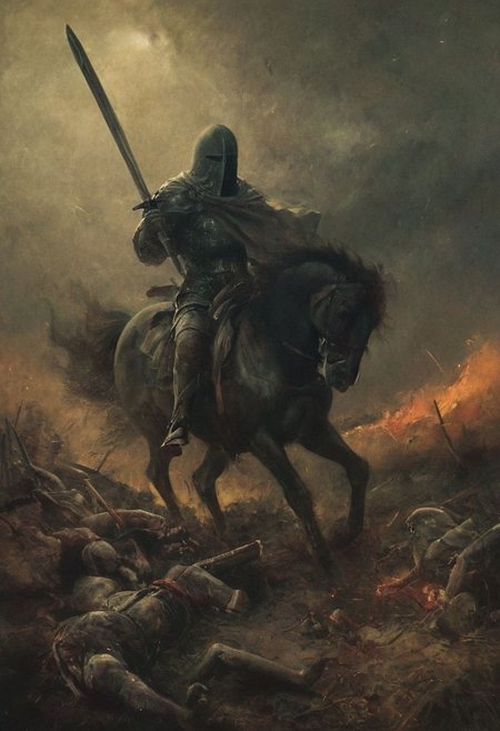 a scene depicting a fight to the death between knights wearing traditional helmets, a sword fight, a lot of blood, a terrifying fight, a killing blow,,together, side by side, and died as heroes a legacy of sacrifice and valor that would be remembered for generations to come.. echoing the fierce intensity of their battle.
creating a hyperpunk scene with desaturated translucent DARK  beige details, colorful (polaroid:0.7) with vibrant colors, (vacations, high resolution:1.3), (small, selective focus, european film:1.2), (sexual advance:1.1), ,end of hopes ,silence, extremely detailed,dark,sad, easynegative, digital artwork by Beksinski, extremely detailed, dark, chiaroscuro, low-key,in the style of Kelly Slater ,style by Kelly Slater,closeup,digital artwork by Beksinski, style of Kelly Slate