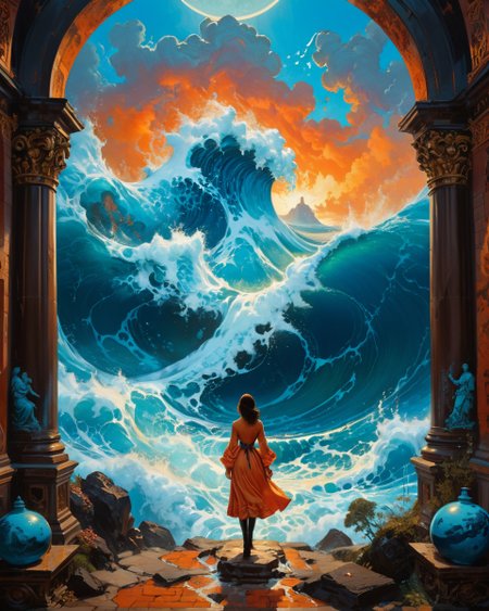 ethereal fantasy concept art of  Baroque, Art painting by Mark Brooks and Keith Haring and Ilya Kuvshinov, ,, earthquake-composed basalt symphonies, architectural wonders displaying seismic wave blueprints in planetary core galleries,
<lora:iLLMythG0thicL1nes:0.7> G0thicL1nes,
<lora:detailed_notrigger:0.7>
<lora:add-detail-xl:0.7>,
 <lora:Chromatic_Taleweaver:0.3> ,
<lora:xl_more_art-full_v1:0.7>,, dramatic, exuberant, grandeur, baroque art, oil painting art style from Renaissance period, masterful composition, Renaissance mood, renaissance oil painting, brush strokes, magnificent, celestial, ethereal, painterly, epic, majestic, magical, fantasy art, cover art, dreamy