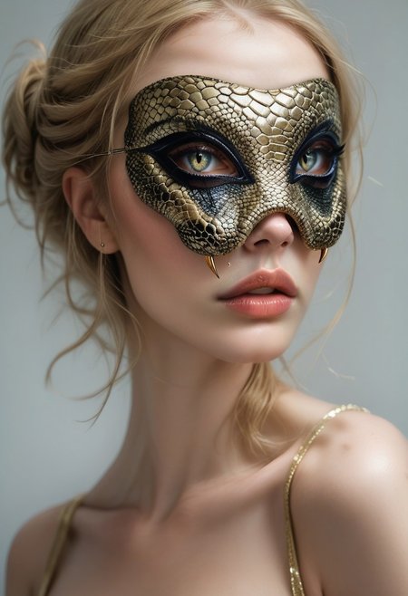 score_9, score_8_up, score_7_up, rating_safe, concept art, semi-realistic, 1girl, solo.
Young beautiful face, fit body, 
Snake Eye mask