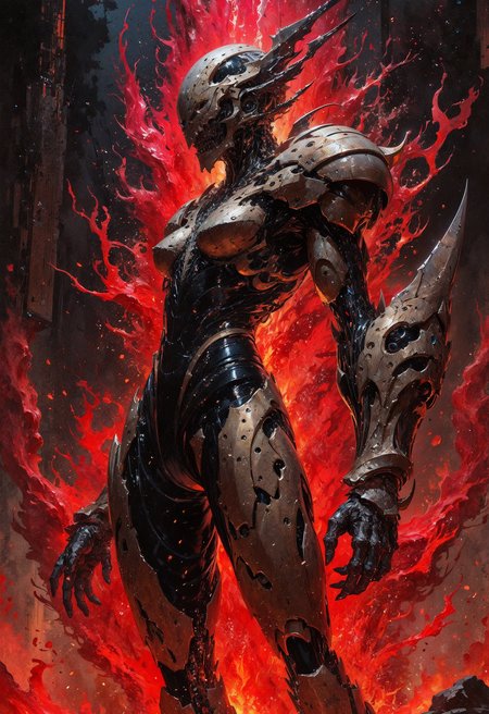 (in Krenz Cushart style:1.2), high-quality, masterpiece, A spectral warrior, her face twisted in a silent scream of rage, the camera capturing every crack in her armor and every flicker of her fiery eyes, The background dissolves into smoke and glowing embers as her gauntleted hand rises just outside the frame gripping an unseen weapon, The focus is on her expression highlighted by the sharp glow of spectral flames around her, high contrast, dramatic close-up, glowing firelight, intense focus, (elaborate fine details:1.1), (elaborately detailed attire with extraordinary elements:1.1), (hyperdetailed:1.1), (intricate details:1.0), (Refined details:1.1), (best quality:1.1), (high resolution:1.2)