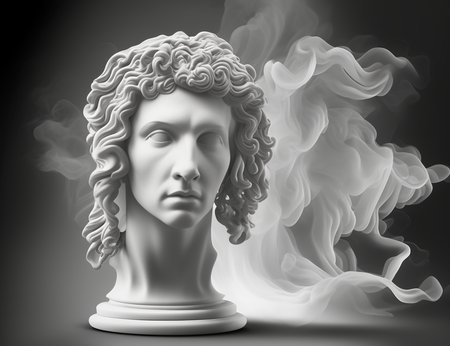 marble bust of medusa, hypersmokev3-1000