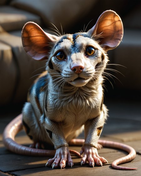 score_9, score_8_up, score_7_up, intricate details, rating_safe, <lora:SnakeSkinStyle:0.7>, 1boy(solo, feral furry, 
anthro furry, rat with Jed-snkskn, snakeskin,
full body, looking at the viewer, solo, smiling), detailed background, depth of field, subsurface scattering, 
<lora:ral-chrosc-clr:0.3>, ral-chrosc-clr,
<lora:xl_more_art-full_v1:0.3>,
<lora:add-detail-xl:0.3>
