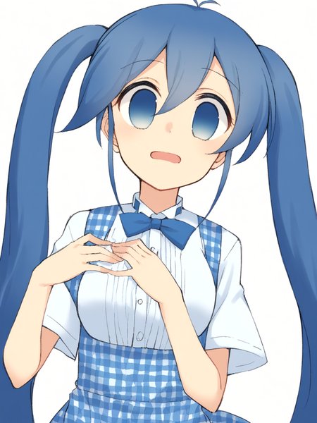 masterpiece,(best quality),highly detailed,ultra-detailed,
1girl,<lora:imaichi_moenai_ko_A_XL_v1:0.9>,imaichi moenai ko,twintails,blue hair,very big eyes,empty eyes,blue eyes,<lora:kobeyaXLv1:1>,kobeya uniform,