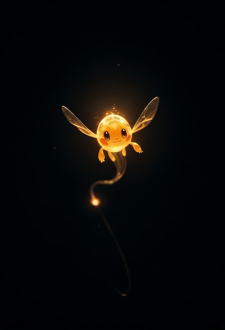 score_9, score_8_up, score_7_up, CINE, solo, looking at viewer, smile, simple background, closed mouth, full body, see-through, pokemon (creature), no humans, glowing, black background, floating, 
dof, depth of field, realistic, blurry background,
 <lora:CINE-000008:0.8>