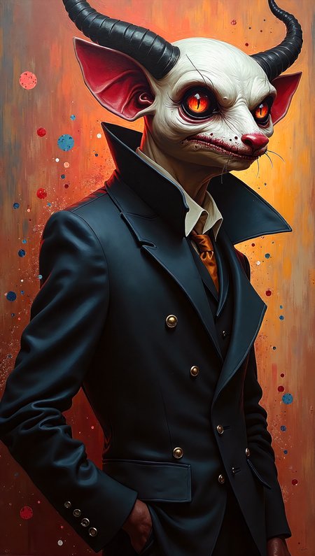 clive barker style painting of the thief of dreams