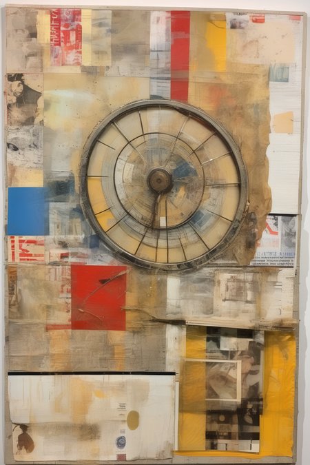 <lora:Robert Rauschenberg Style:1>Robert Rauschenberg Style - award winning mixed media artwork