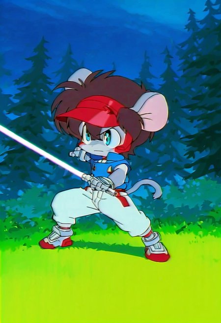 <lora:etoran.il:1>,
etoran,
bakumaru, 
action pose,
solo,
white lightsaber,
blue vest, white jumpsuit,
chibi, simple boots,
BREAK
grass, forest,, high quality, best quality,