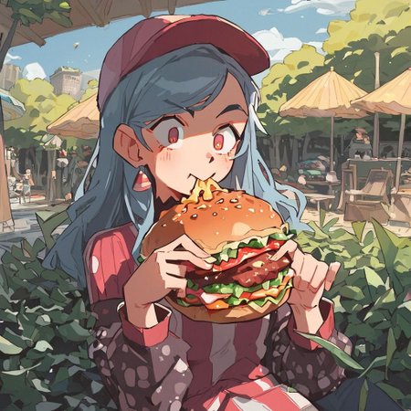 cute woman eating a hamburger, outdoors park
score_8_up <lora:last-000005:1>