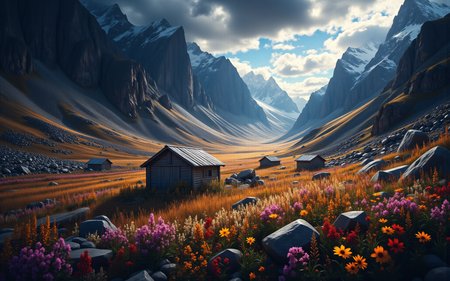 flowers Landscape,captivating beauty, dramatic lighting, rugged elements, awe-inspiring grandeur, untamed wilderness, evocative storytelling, dynamic compositions, sublime vistas, textured brushwork, emotional depth, immersive atmosphere, cinematic presence, masterful use of light and texture.
in the style of umesky<lora:UmeSky:0.4> ,<lora:FluxMythP0rtr4itStyle:0.4><lora:Dever_Flux_Enhancer:0.4><lora:Aura_Flux:0.3>
<lora:Midjourney_Whisper_Chromaplex_Velvet_Myst_v01:0.3>, <lora:Midjourney_Whisper_Elegance:0.6> ,