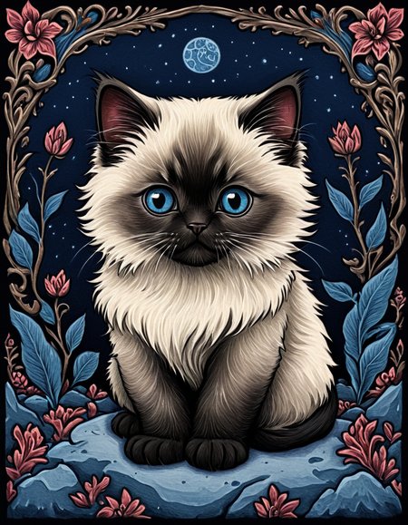 novuschroma81 style himalayan kitten  illustration <lora:novuschroma81 style:1>