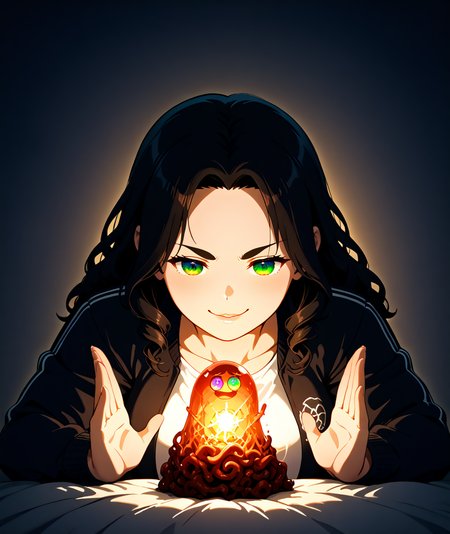 PonyScores7, source_anime, ah1, IllustriousQual, <lora:natsumi_style:0.5>, <lora:by_usakun-pony:0.4> by usakun, <lora:Akina_Bbw_Style_-_PonyXL:0.2> AkinBw
BREAK 1girl, mature female, (round face:1.2), (thick eyebrows:1.3), (curvy), round-chin, caucasian, (plump face), <lora:Round_face:0.2>, <lora:ETO_OCPonyXL:0.5> eto_oc, skindentation, (plump), thick thighs, wide hips, busty, voluptuous, lips, <lora:venus body PonyXL:0.4>, <lora:shinyskin2:0.2> glistening skin
BREAK  (((curly hair), long hair, (black hair:1.4), (parted hair:1.7), messy hair, kinky curls, <lora:hairdetailpxl:0.2> hairdetailpxl))
BREAK ((greenish brown eyes), (colorful eyes:1.5), (multicolored eyes), (downturned eyes:1.4), <lora:expressive eyes:0.5> expressive eyes, <lora:eyedetailpxl:0.2> eyedetailpxl, <lora:Eyes_High_Definition:0.3> EyesHD)
BREAK ((bored eyes, lewd smirk , happy, smug expression, lowered eyelids, v-shaped eyebrows, akanbe,  <lora:Expressive_H:0.2> Expressiveh, <lora:Emotional_Anime_Expressions_PonyXL_Concept:0.2> emotional, <lora:Best_Facial_Expression_LoRA_PONY:0.2>, <lora:expresionesv3Rank128:0.2> expresiones, <lora:Detailed expressive EXEV style -XL Pony V1.0:0.2> FaceDetail))
BREAK ((Sitting on the edge of a bed, looking thoughtful,))
BREAK advent purple Varsity jacket and high-waisted shorts
BREAK (((A blob-like entity engulfs the man, its acidic surface burning his skin, The human thrashes within the gelatinous mass, his flesh blistering and peeling away)))
BREAK <lora:xl_more_art-full_v1:0.2>, <lora:aesthetic_anime_v1s:0.2>, <lora:EpicF4nta5yXL:0.2>, <lora:detailxl:0.2> detailxl, <lora:Fant5yP0ny:0.2>, best quality, amazing quality, best aesthetic, absurdres, illustration, Volumetric_Lighting, ultra-detailed, very aesthetic, intricate details, 8k, masterpiece, best_quality
BREAK (zoom_out:1.8), (black and white photography, timeless elegance, dramatic contrasts, focusing on light and shadow, emotional depth, minimalist compositions, classic aesthetics, storytelling through monochrome, evoking nostalgia, capturing raw emotions, highlighting textures, enhancing mood, artistic interpretation, visual simplicity, powerful imagery)
BREAK Stable_Yogis_PDXL_Positives, AS-Adult, <lora:Complicated fantasy portrait - XL Pony V2.0:0.3>, bad-hands-5, <lora:HDA_Detailer:0.5>, HDA_FatGirlXL,