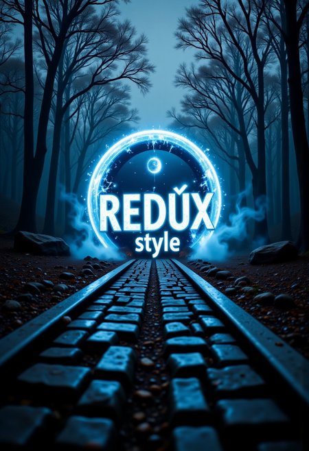 Mystic image of multiple dimension with a fat text:"REDUX style" in the middle  aidmareduxstyle, aidmafluxpro1.1, aidmatextimprover, aidmaHyperrealism
