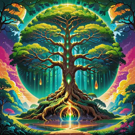 Simple Vector Art of (Hidden Photo:1.3) of (Ultra detailed:1.3),(Fearful:1.3) Forest Green, deafening,dire, metal trinket depicting a person, mottled Peninsula, clement weather, Maximilien Luce, pop Art style . bright colors, bold outlines, popular culture themes, ironic or kitsch, Iridescent Shell: A seashell that reflects light in rainbow hues, creating a shimmering effect.,Wood: Various types of wood with natural brown hues, used in construction, tools, and furniture.,Sequined Robe: A robe adorned with tiny, reflective sequins, creating a dazzling effect when worn.,<lora:linquivera:0.7> linquivera, <lora:Yggdrasil_V1_SDXL:0.5> yggdrasil,(by Artist Lisa Frank:1.3),Highly Detailed,(Classical Realism:1.3),(Oversaturated:1.3), 2D flat, simple shapes, minimalistic, professional graphic, flat color, high contrast, Simple Vector Art