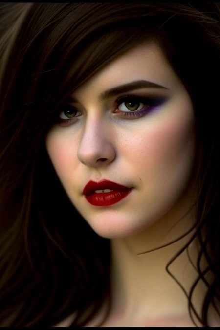 Romanian vampire girl, 23 years old, (beautiful:1.75), (very pale skin:1.35), (gothic makeup:0.99), (Red Lipstick:1), (black hair), (anime:0.35), (oval face:0.25), (Halloween), (night), (front view:1.25), (elegant), 10 minutes before the world will end, (back light),  hyper-realistic, (ultra-detailed:1), (insanely detailed:1), 4k, realistic 8k, shot on portra 400, masterpiece, (perfect composition:1.55), (style of Edwin Austin Abbey:0.15)