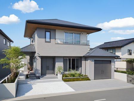 Architectural style Architectural style,  <lora:JJsJapaneseStyleHouse_XL:1>, ((Japanese Style House)),(masterpiece) , ((best quality)), dramatic lighting, high quality outdoors, sky, day, cloud, tree, blue sky, building, scenery, road, real world location,  sunlight, enough detail, high resolution,super realistic, Photorealistic, highly detailed, balcony, plants, door, car,  paving, , architectural drawing, highly detailed  ,  . Clean lines, geometric shapes, minimalist, modern, architectural drawing, highly detailed