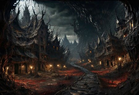 EdobHorrorLandscape,
ghst-3000, OverallDetail,
A landscape of a curse village in europe,
hopeless, nightmare, broken lights, dark ambiant,
HDR, HD textures, intricated details, 8k,