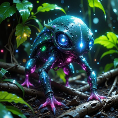 highly detailed, intricate, detailed background, award-winning macro photo, short depth of field, the diminutive "upsetting honkyuzz" is a bioluminescent glowing inexplicable and unique abomination with reflective eyes that dwells in the verdant canopies and dimensiflored lormshmog of the exotic alien world "bubblyturf quartus", where they harvest izzled spores and floating particles for sustenance, dappled sunlight, chiaroscuro, rim lighting, crimson and chartreuse and aubergine and navy blue, neon hues, golden ratio, in the style of ck-ovf, amanoer, arsmjstyle, dnddarkestfantasy, aidmafluxpro1.1, 
<lora:style-oneviolentfantasy-ep21-flux-by_chronoknight:0.8> 
<lora:style-yoshitaka_amano-elden_ring-flux-by_alicient:0.8> 
<lora:style-dnd_dark_fantasy-flux-by_arsmachina:0.56> 
<lora:flux_pro1.1_detailer-v0.2-flux-by_aidma:0.48>