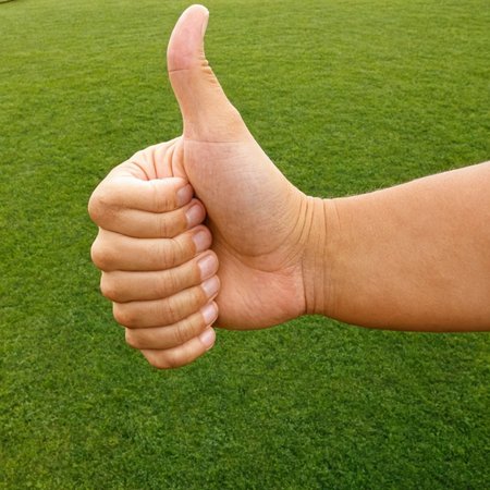 Close-up, thumbs-up