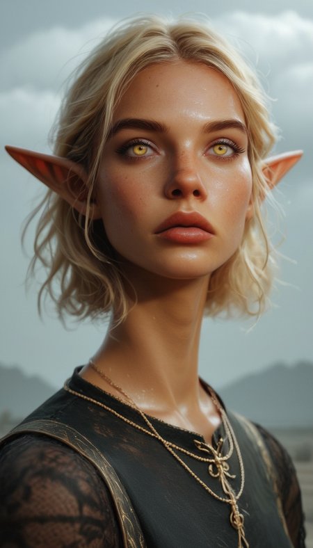 score_9, score_8_up, score_8_up, pinup girl pose, 1girl, a gorgeous high elf mage, altmer, (alien yellow skin), (alien golden skin), short blonde hair, magical elf very large yellow eyes, supermodel look with pronounced sharp cheekbones and narrow sharp long chin, expressionless, tall, slender, yellow glow, fog, hazy, bright, <lora:RELSM_v1:0.55>, <lora:3th3r34lXLP:0.4> 3th3r34l, ethereal, photo, painting, light rays, in cloud, <lora:1dkXLP:0.30> 1dk,  <lora:d3t41l3dXLP:0.30> d3t41l3d, <lora:EdobESO_XL_v1.0:0.95>, high elf, skyrim altmer, <lora:fantasy_world_pony:0.7>