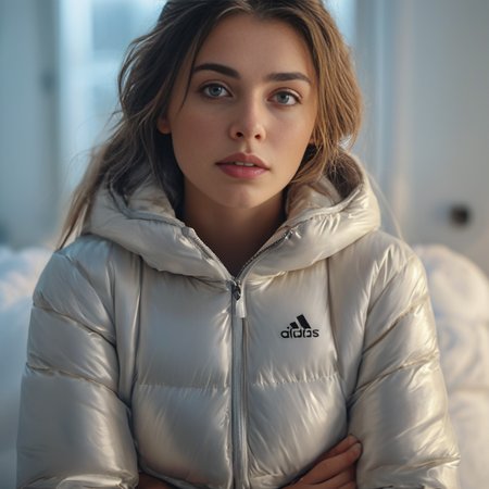 ((nsfw revealing outfit, large cleavage, freezerroom)) scene,squatting two nordic 40 year old women in  (poofy <lora:adidas_puffer_jacket_v1:0.7> adidas_puffer_jacket   shiny quilted nylon puffer cropped vest). A large puffer quilted cloak cropped vest draped over her shoulders and wearing a winter puffer cropped vest. Long wet hair. Ethereal Warrior Princess. freezer room covered in snow and ice, Erotic,  sensual, surreal. Detailed face. Perfect eyes, highly detailed beautiful expressive eyes, detailed eyes. 35mm photograph, film, bokeh, professional, highly detailed dynamic lighting, photorealistic, 8k, raw, rich, intricate details, key visual, vivid colors
<lora:Midjourney Image Enhancer XL v1:1>