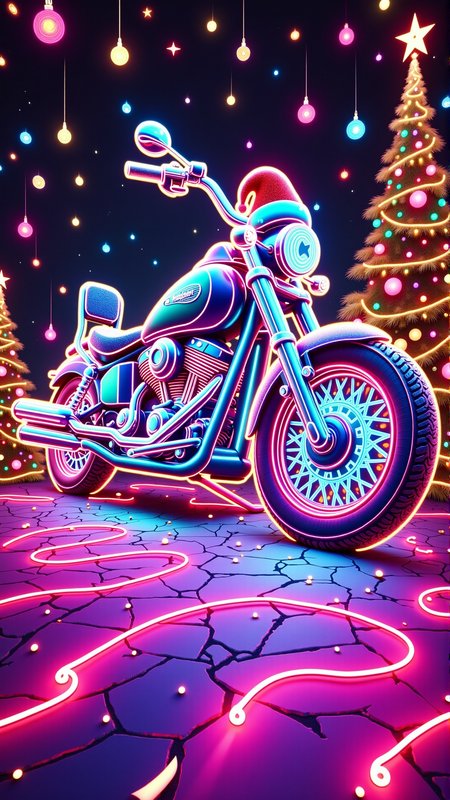 A (Neon:0.6) (Christmas:0.7) Style Chr457m45m3rg3D0nMN3M1C motorbike
<lora:Chr457m45m3rg3D0nMN3M1CFlux:0.9>