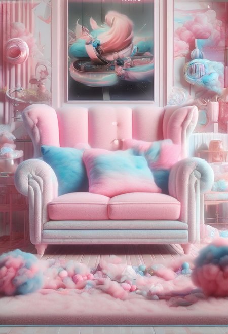 (anime), pink snake, cottoncandy, no human, (masterpiece), score_9