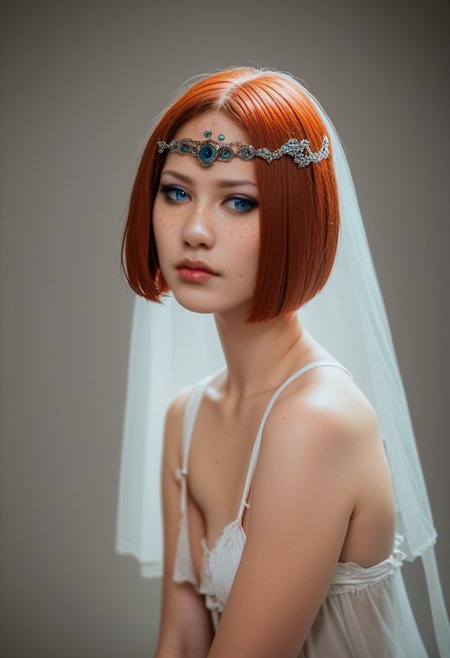 Portrait, score_9, score_8_up, score_7_up, score_6_up, score_5_up, score_4_up,
<lora:AlienorXL:0.8> AlienorXL, solo,
1girl, redhair, freckles, <lora:PerfectEyesXL:0.8> perfecteyes, blue eyes, bob cut, Eyeliner, Asymmetrical dress, Babydoll top, Mermaid veil,Circlet, Dydoe piercing, , Gratitude expression, Sitting on Steps, Space battle, Rim lighting,Extreme close up , Matte Saturation, <lora:Photo 2 Style SDXL_LoRA_Pony Diffusion V6 XL:0.8> raw, photo, realistic,