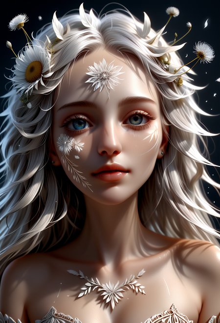 In white bold medium text: 'My dear journal: I dream of floating on whispers of dandelion fluff, carried by the gentlest breeze.' Adda Barrios art style, (ultra realistic, 32k, masterpiece, high detailed skin, high detailed shadows, high quality:1.4),In white bold medium text: 'My dear journal: I dream of floating on whispers of dandelion fluff, carried by the gentlest breeze.' Adda Barrios art style, (ultra realistic, 32k, masterpiece, high detailed skin, high detailed shadows, high quality:1.4)