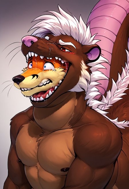 safe_pos, score_9, score_8_up, score_7_up, score_6_up, score_5_up, score_4_up,Expressiveh, source_furry, colored, male, furry, rodent, dark-violet bode, ((brown:1.2) underbelly:1.1), brown belly, big belly,long tail, two-color tail,  rat face, skunk spine, duo, anthro, smug, smiling, perfect eyes, looking ahead, open mouth, oralvore_head,feet first, oral vore, head gulp, almost fully inside, in mouth, in throat, 
BREAK
fox in mouth,oralvore_head, head gulp, almost fully inside,sharp teeth, desperate, worried,begging, nervous,
(unreal engine:1.3), (sharp focus:1.15), (masterpiece, best quality, 4k, 2k, shaded, absurd res), (photorealistic),