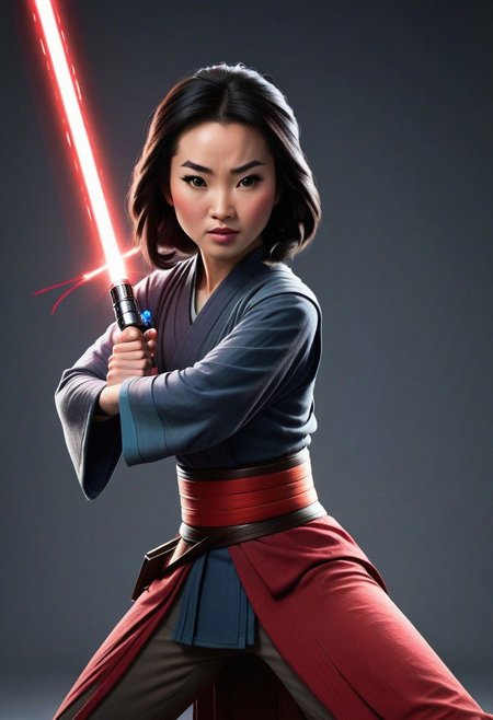 Mulan with a lightsaber