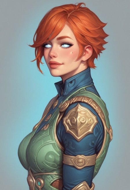 ((side view))
((1girl, cute face, dynamic pose,
Glowing aura surrounding a futuristic character like the Nomad, clad in a futuristic detailed brown suit handmade, (((futuristic army vest armor))) patches on suit, redhead, long bangs, holographic blue light streaks, medium breasts, (big shining white eyes without pupils:1.5), dynamic pose)), coy smile
BREAK 
((((full closed))))
score_9, score_8_up, score_7_up, score_6_up, source_cartoon, rating_explicit, Expressiveh, (((((upper body))))), dynamic pose, (in wastelands, sandstorm:1.3)