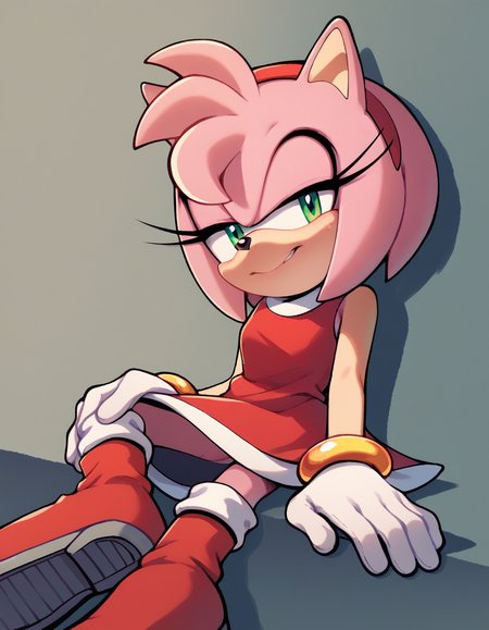 score_9, score_8_up, score_7_up, score_6_up, score_5_up, score_4_up,  <lora:Senshion210:1> senshion, Amy rose,