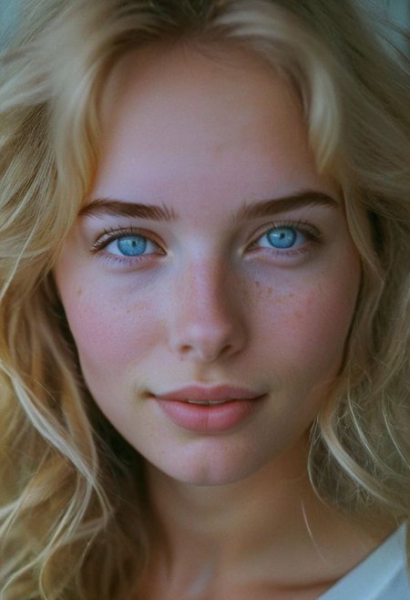 soaked_mundwasser_pee, face and cleavage closeup from above, A beautiful supermarket, 18 years old woman, Fair complexion, Rosy cheeks, Bright grey blue eyes, Long light blonde hair with soft curls,Gentle smile Realistic blemishes, subsurface scattering, and a hint of sweat, pale complexion, infront of the atmospheric led-adverstisment, crepuscular rays, volumetric lighting, ultra detailed, deep Blacks, very detailed, atmospheric haze, Film grain, cinematic film still, shallow depth of field, highly detailed, high budget, cinemascope, moody, epic, OverallDetail, 2000s vintage RAW photo, photorealistic, candid camera, color graded cinematic, eye catchlights, atmospheric lighting, imperfections, natural, shallow dof, white t-shirt