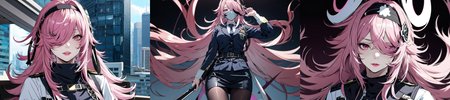 highly insanely detailed, masterpiece, top quality, best quality, highres, 4k, 8k, RAW photo, (very aesthetic, beautiful and aesthetic), 
__lazy-wildcards/cosplay-char/tenkuu_shinpan/yayoi_kusakabe/prompts__, 
<lora:Yayoi_Kusakabe:0.6>, 
(1girl:1.3), 1other, 
__lazy-wildcards/dataset/background__,âââ