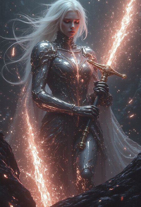 Veilsrent zephyrian blast part sands so fine, Whisper-folio caught in draught's ill-willed scythe Scintillant blade wails like revenant supplicate,
Spell-bound enchantress dances hurricane-gait Her verd-ochre Orb blazing gem-like unspoilt Sun-shadow etched a tale on sanguine azure breadth Across Darkling Dessart she stands astride; Alchemic fury storm-light forged Foredoomed wretches flensed bone-mealy fleece! Halfscaled seith-walker mantis-paw poised prostrate Orbed lance splinter-lime unflinchingly shines Decreeing fell decree wrought thus that eve Ephemerides tore their twi-fold undergarbs Tearing loinclothe crimson strips their natal tears Tears mixing sweat stung scars until burst Leprous sores barked bitter acerbic salts Grief-filled ululation chorused conjure Their visages shaded void'd loathing ungod!
Gatherings of motes veil mysterious dells;
impressionist painting, loose brushwork, vibrant color, light and shadow play, captures feeling over form, Oil Painting, 
surreal, concept-art, fantasy, beautiful, painterly, detailed, textural, artistic, aesthetic, intricate details, highly detailed, vivid,  volumetric lighting,
