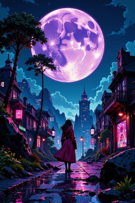 a lunar cyberpunk colony beautiful  landscape, rainy day, woman, very intricate, very detailed, sharp, bright, colorful, <lora:Hand v2:0.5> <lora:Anti-Blur:1><lora:Insane Detail Slider:0.25>  <lora:flux.1_lora_flyway_Epic-detail_v2:0.3> <lora:fluxenhancer:0.25> <lora:ROWER:0.6> <lora:flux-charmer-v1-1:0.4> <lora:Vibrantly_Sharp_style_v.5:0.3> <lora:realanime:0.8>
