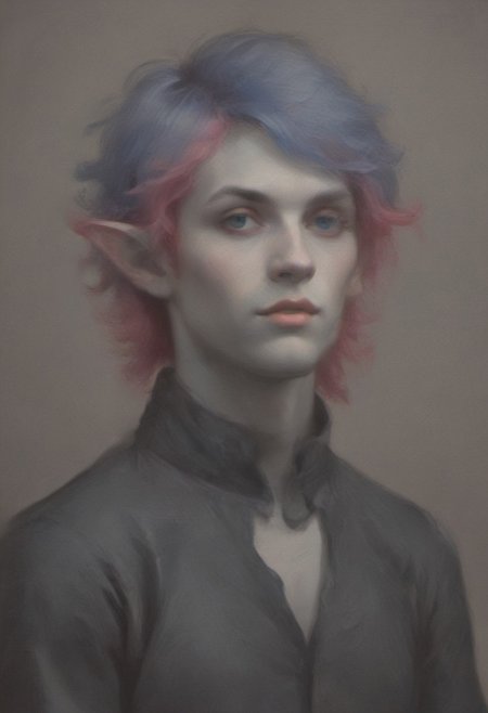 elf with pink hair