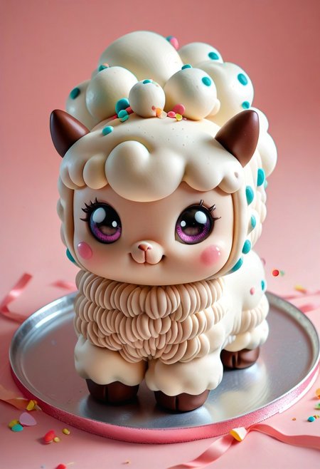 score_9, score_8_up, score_7_up, M1CR0CUB3D cute cake alien world, (super cute!), cute alpaca