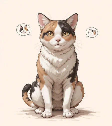 masterpiece, best quality, amazing quality, chubby calico cat, meow, uwu, looking at viewer, no humans, <lora:GraphiteSketch_v3_Buns:0.55> gr4ph1t3v3, sketch,, masterpiece, best quality, amazing quality