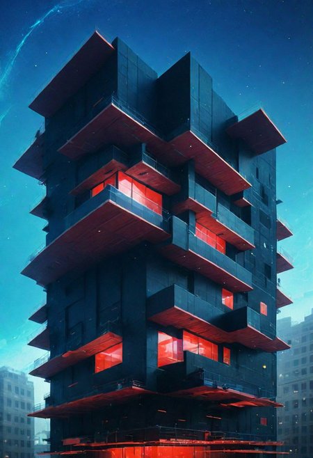 by Dom Qwek and Denys Lasdun,  (magnificent , Abstract Expressionism but extremely beautiful:1.4), (intricate details, masterpiece, best quality:1.4) ,
Cyberpunk style scenery, neon, dystopian, futuristic, digital, vibrant, detailed, high contrast, reminiscent of cyberpunk genre, , looking at viewer, dynamic pose, red and dark blue hue
<lora:add-detail-xl:1> <lora:xl_more_art-full_v1:0.5>  <lora:NicolaSamori:0.5> in the style of nicola samori <lora:looking_at_viewer:2>