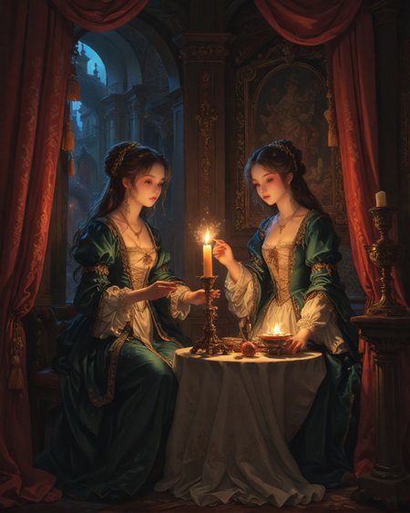 Renaissance style, Baroque, anime artwork fetish elegance through asymmetric bondage dresses, cold steel ring details juxtaposed with silk curtain backdrops, illuminated by candle clusters,,
<lora:Wild_Anime_2025:0.7>,
<lora:风格:0.7> style11,
<lora:extremely_detailed:0.7> extremely detailed ,
<lora:aidmaImageUpgraderSDXL-v0.3:0.5> aidmaImageUpgrader,
<lora:add-detail-xl:0.7>,
<lora:HyperdetailedColoredPencilIl:0.3>  ArsMJStyle, Colored pencil hyperdetailed realism, . anime style, key visual, vibrant, studio anime,  highly detailed, Fantasy painting art style, imaginative, dynamic composition, professional-grade execution, creates immersive world and landscape, painterly, epic, magical, dramatic, exuberant, grandeur, baroque art, oil painting art style from Renaissance period, masterful composition, Renaissance mood, renaissance oil painting, brush strokes, Realistic, perspective, light and shadow, religious or mythological themes, highly detailed