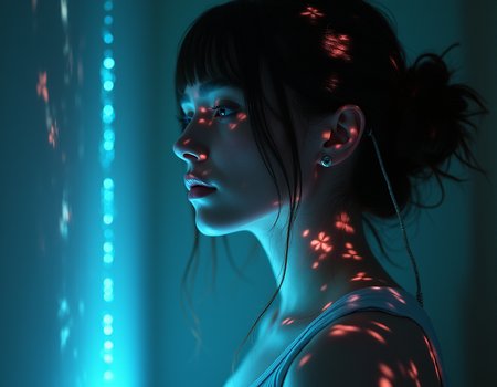 Yuri Shwedoff
woman cyborg by Tony Conrad ,Biopunk, , shallow depth of field, vignette, (Fiber optic light painting) (Fujicolor Superia X-TRA 400:) (Light tracing) (Dramatic lighting)